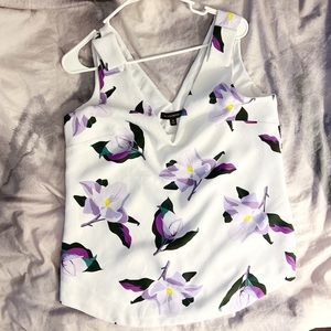 Banana Republic Floral V Neck Tank Top Medium